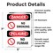 Signmission No Smoking Danger Sign, Vinyl Decal, 5in W x 7in L, 2PK OS-2PACK-DS-D-57-VS-1469 - alternate 3